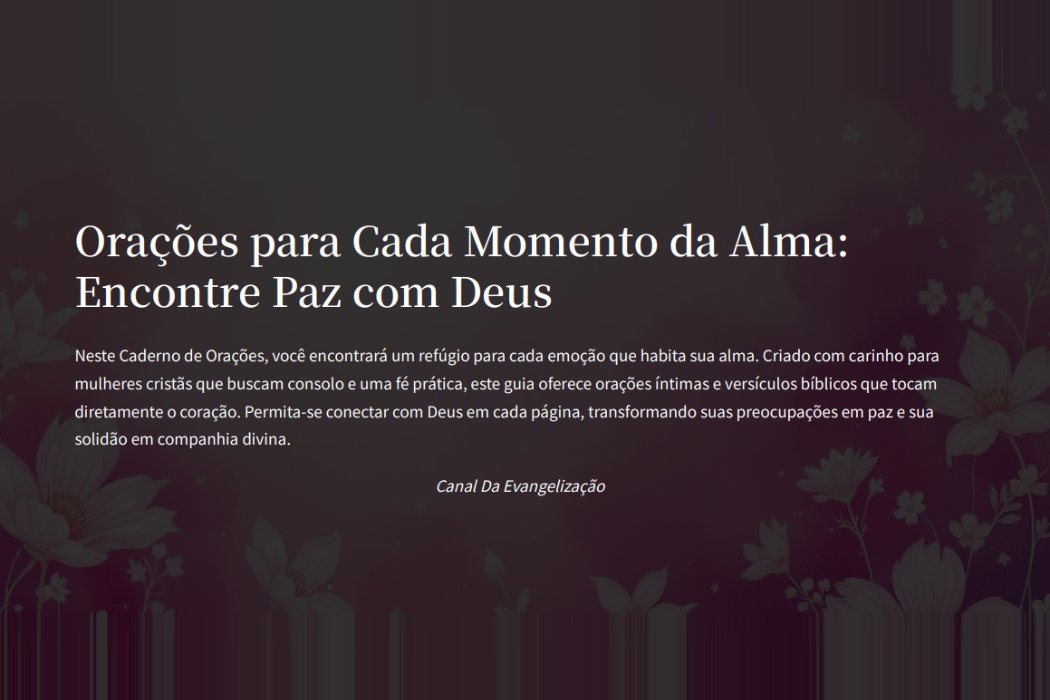 Capa de Orações para Cada Momento da Alma