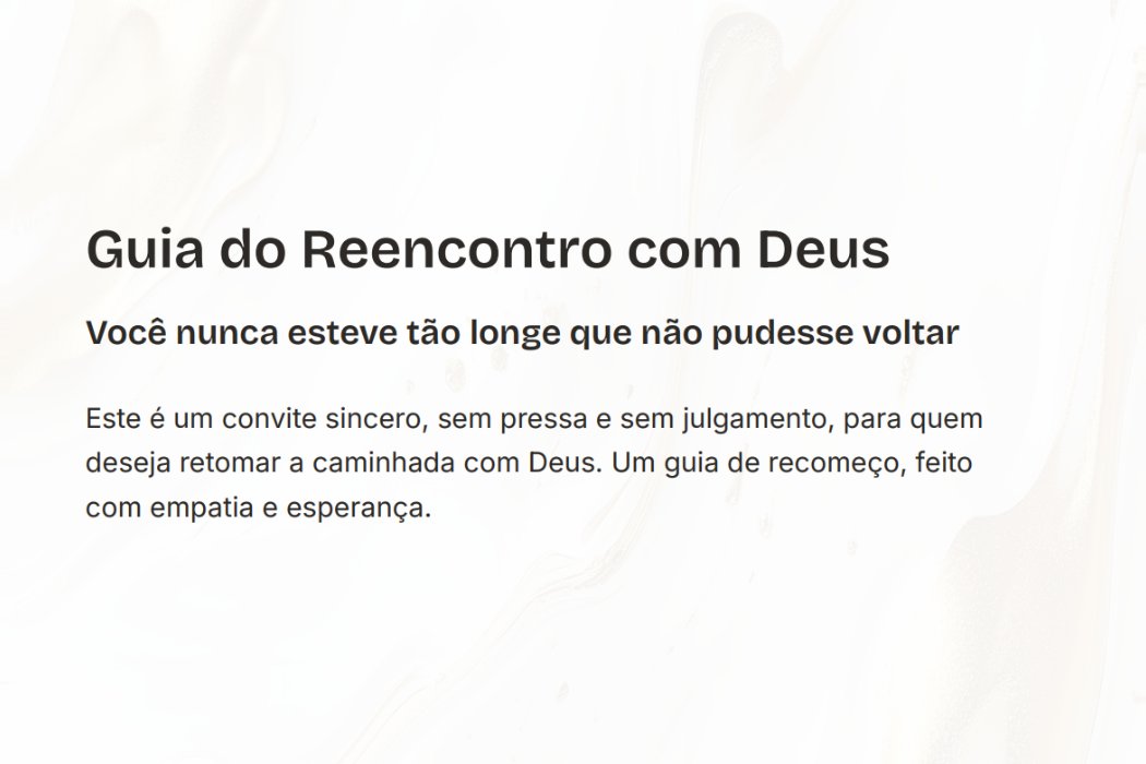 Capa de Guia do Reencontro com Deus